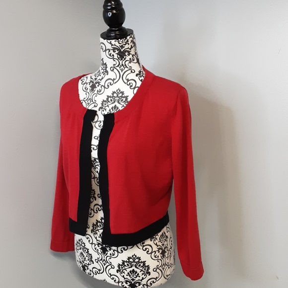 Chadwicks of Boston Open Front Cropped Cardigan - Picture 9 of 11